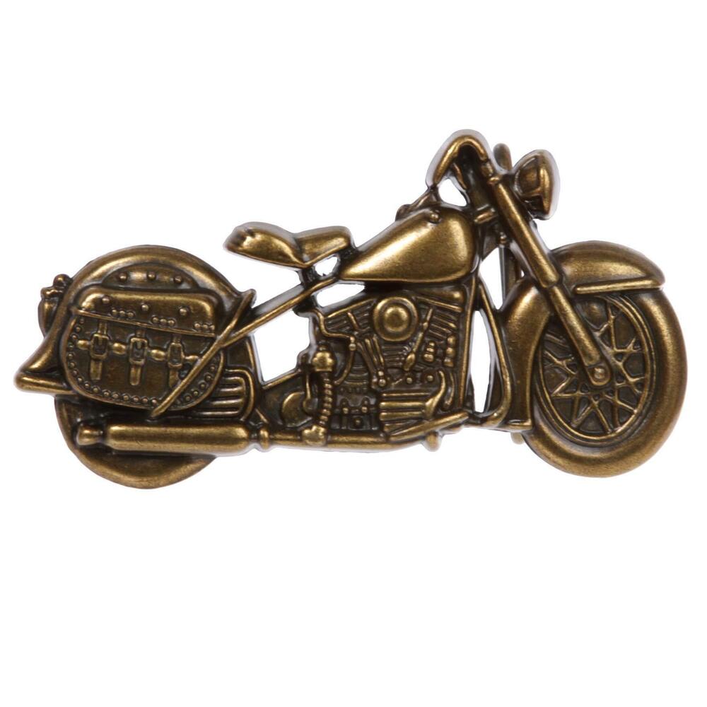 8585 Motorcycle Belt Buckle - Vintage Brass Finish, vintage brass